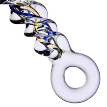 Charger l&#39;image dans la galerie, Gode ​​en verre de type spirale BDSM pour stimulation du plaisir
