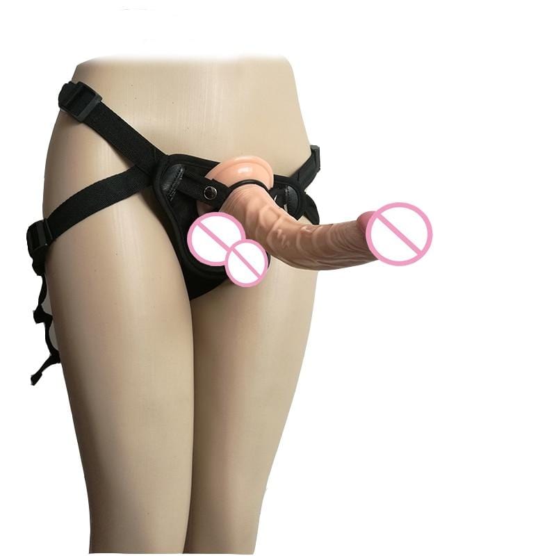 Pussy-aufspießender realistischer Strap-On 9-Zoll