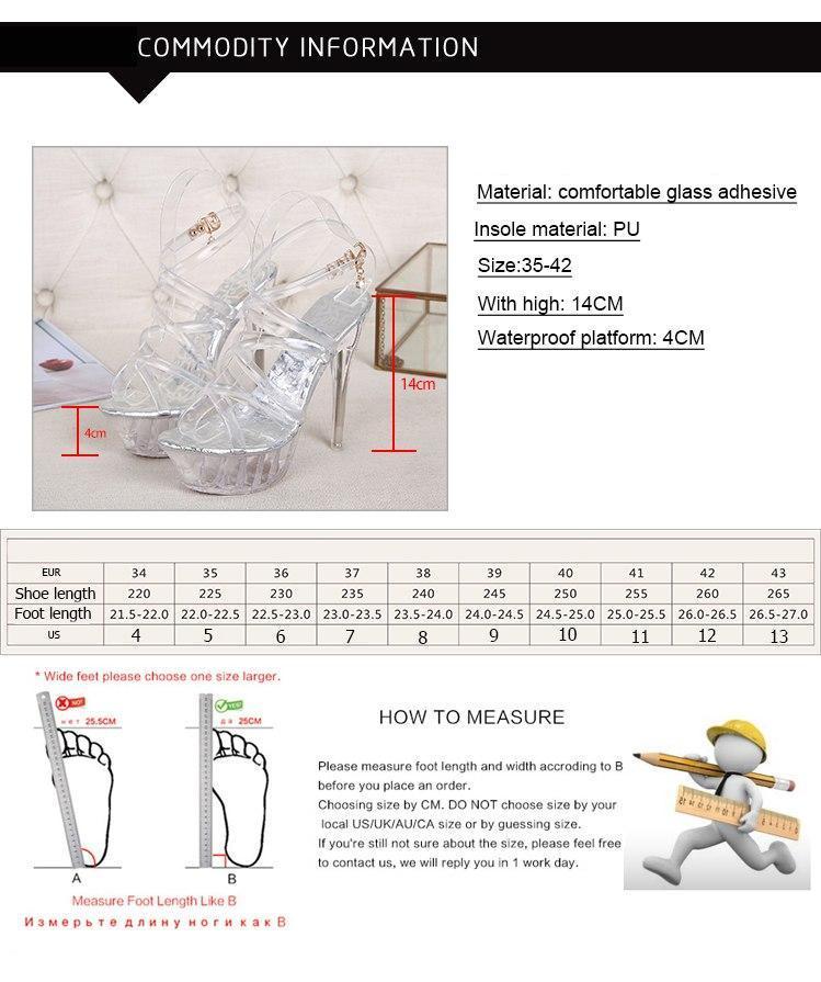 Transparent Open Toe Tranny Sandals, gallery view 7