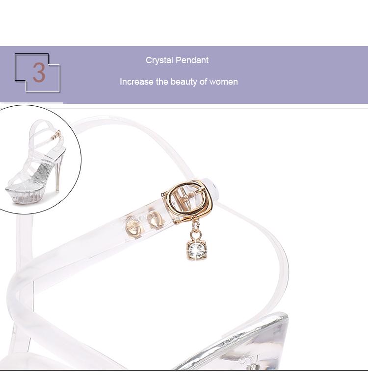 Transparent Open Toe Tranny Sandals, gallery view 4