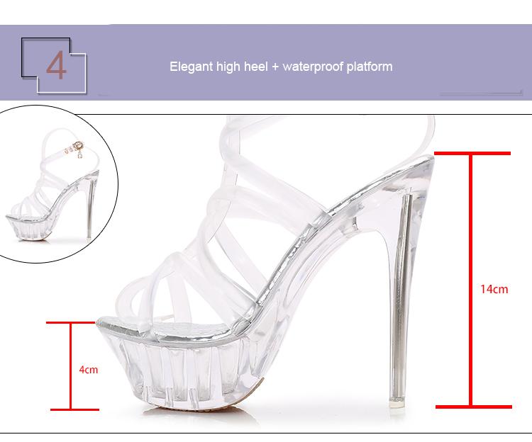 Transparent Open Toe Tranny Sandals, gallery view 2