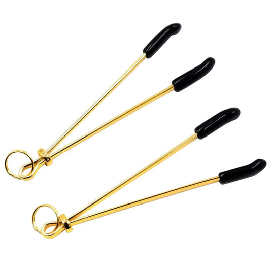 BDSM Golden Nipple Clamps for Couples product view