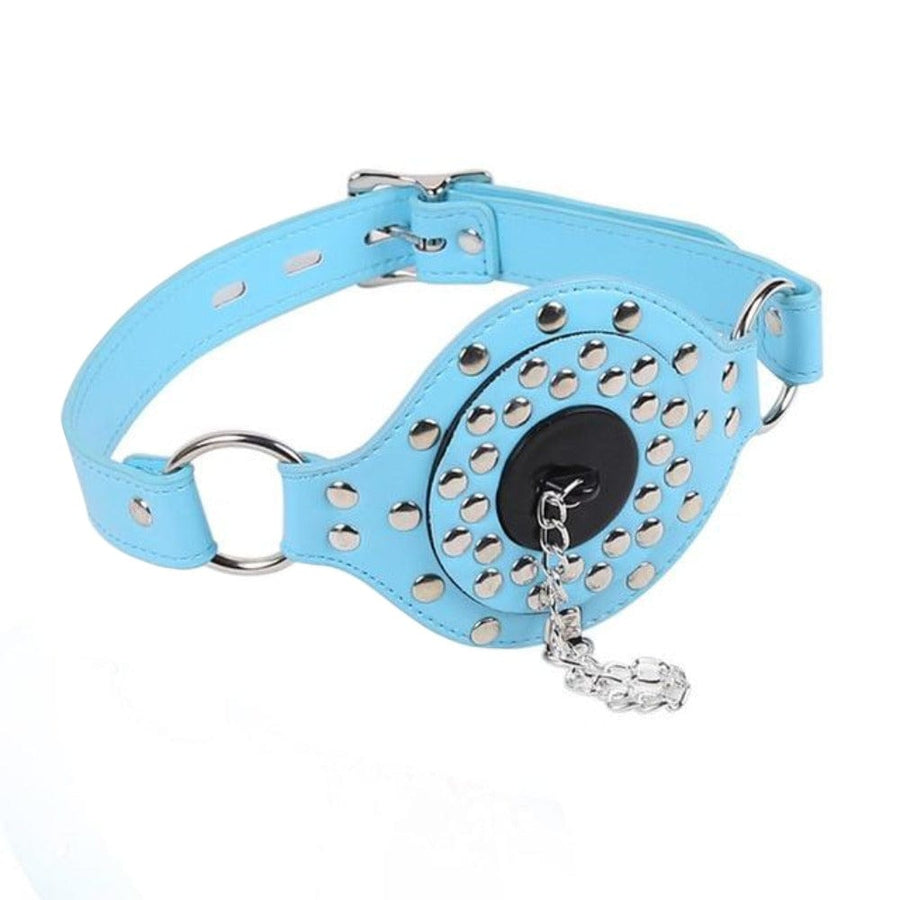 Removable Mouth Stopper Leather Gag BDSM, gallery view 2