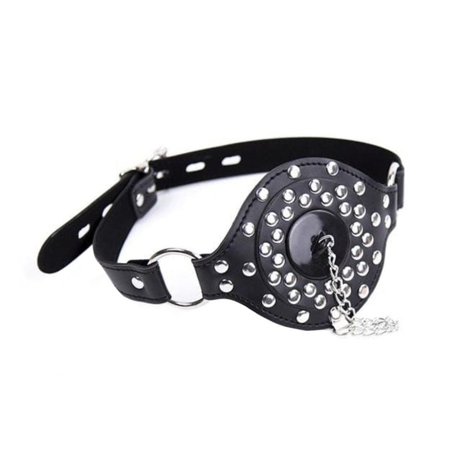 Removable Mouth Stopper Leather Gag BDSM, gallery view 4