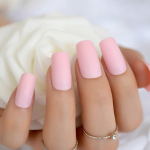 Light Pink Matte Faux Nails BDSM