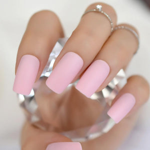 Light Pink Matte Faux Nails BDSM