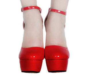 Slutty Red Sissy Pumps