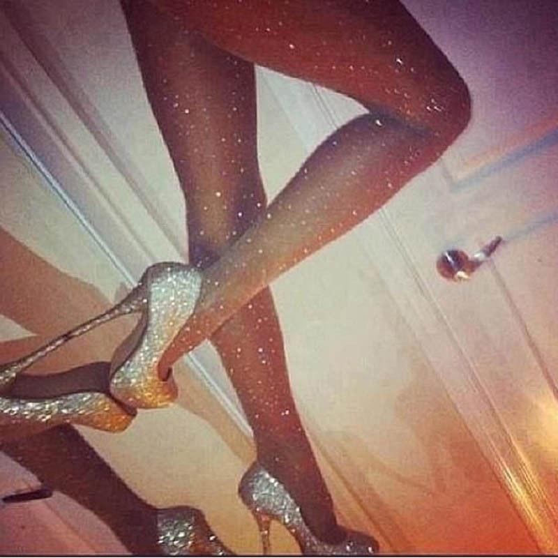 Sissy Night Out Rhinestone Pantyhose, gallery view 4