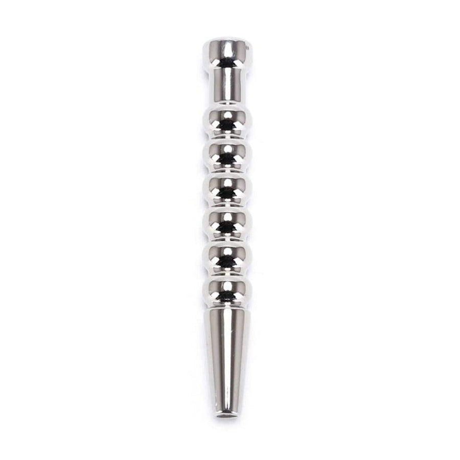 Ribbed Stainless Hollow Penis Plug BDSM, gallery view 2