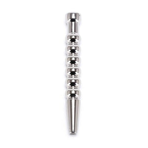 Ribbed Stainless Hollow Penis Plug BDSM