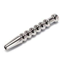 Load image into Gallery viewer, Ribbed Stainless Hollow Penis Plug BDSM
