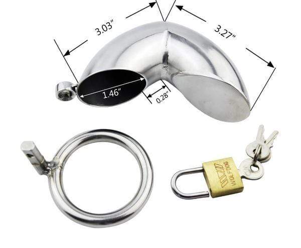 Grace Metal Chastity Device 6.30 inches long, gallery view 4