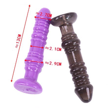 Lade das Bild in den Galerie-Viewer, BDSM Analdildo aus Silikongelee mit Gewinde, 5 Zoll
