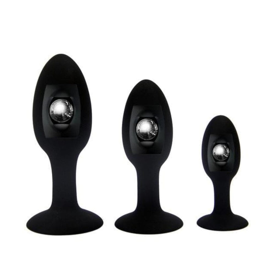 Silicone Butt Plug With Internal Metal Ball, gallery view 2