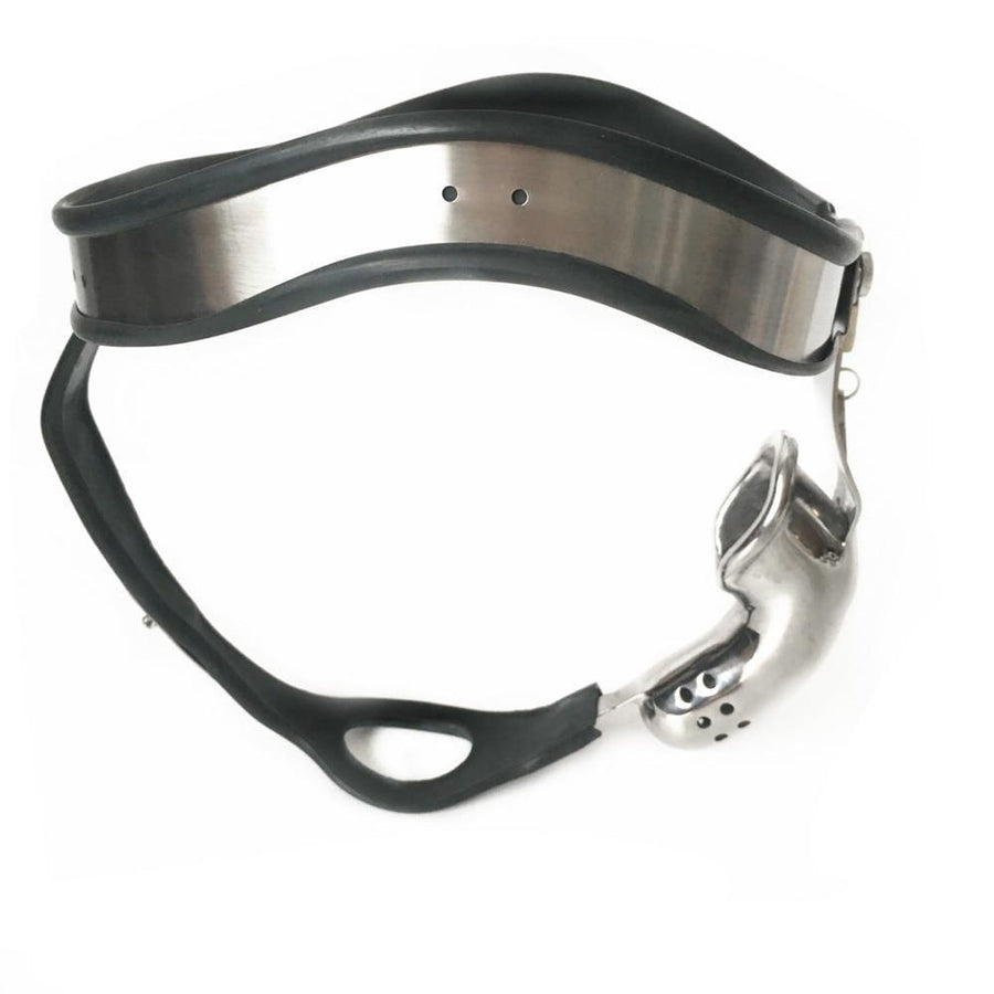 Stainless Steel Chastity Belt w/ Anal plug, gallery view 2