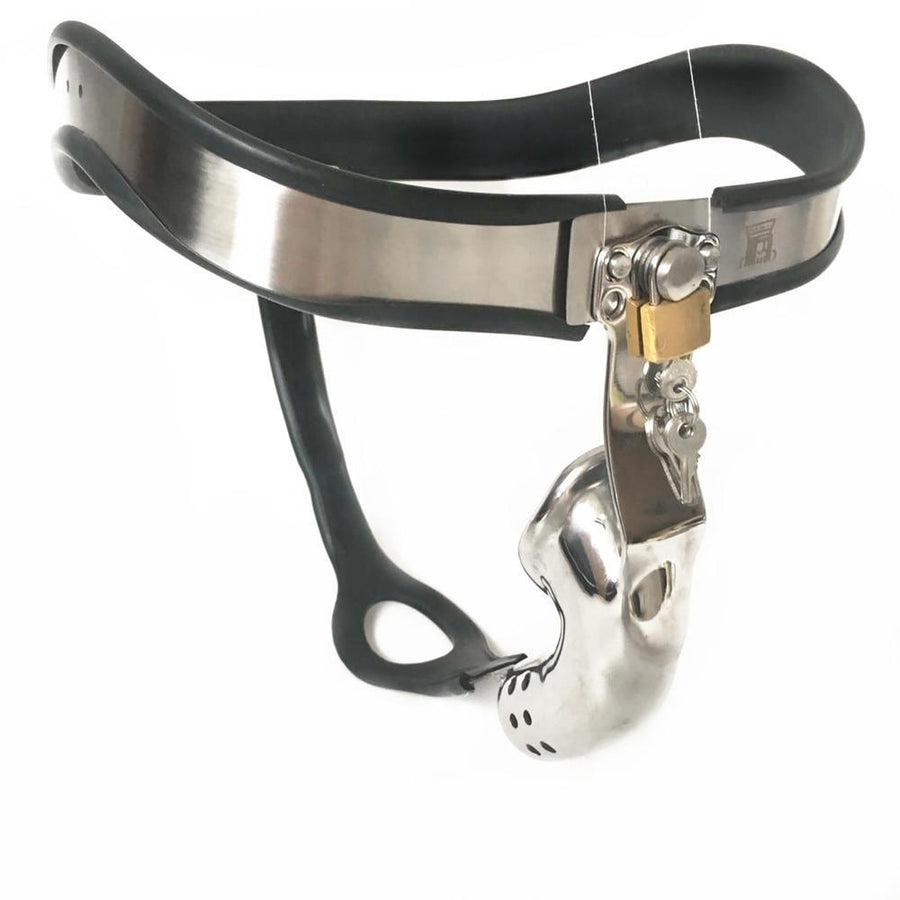 Stainless Steel Chastity Belt w/ Anal plug, gallery view 8