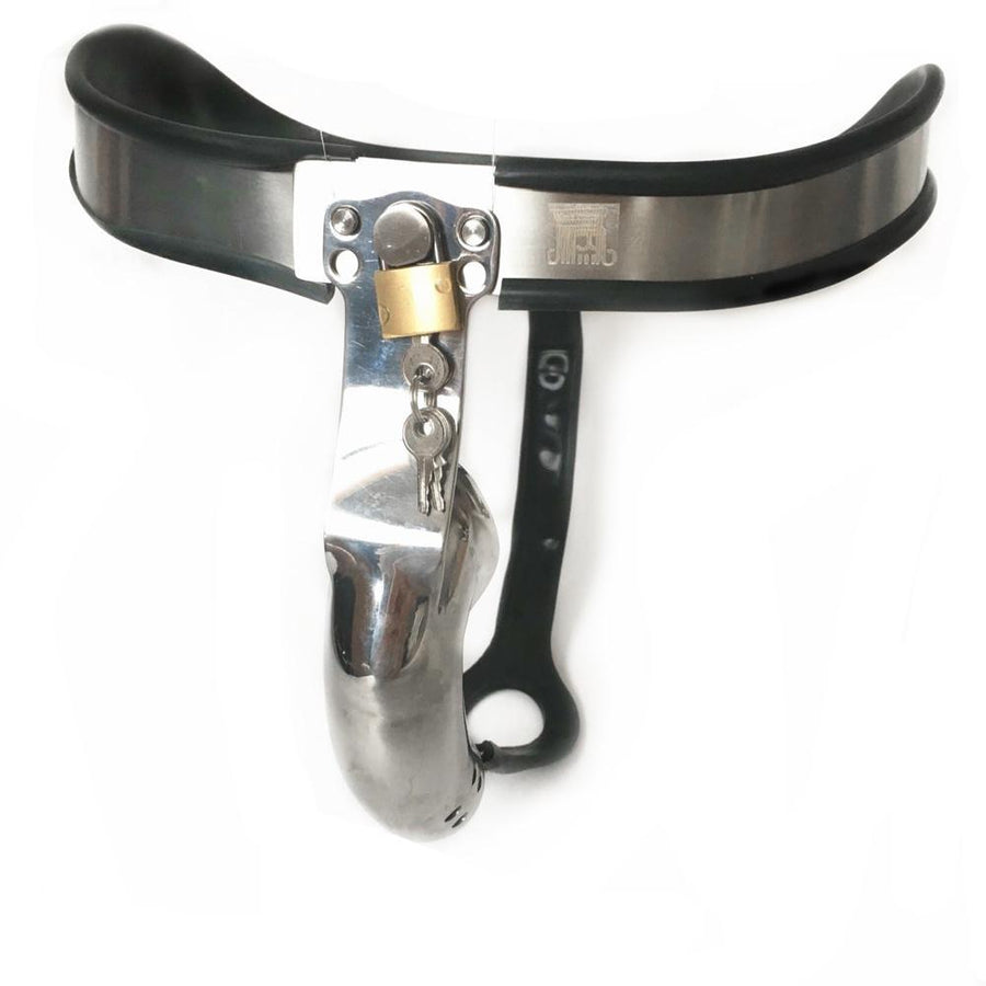 Stainless Steel Chastity Belt w/ Anal plug, gallery view 4