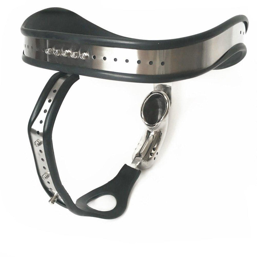 Stainless Steel Chastity Belt w/ Anal plug, gallery view 5