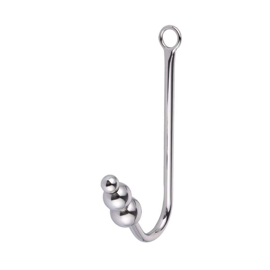 Stainless Steel Beaded Anal Hook 9.07 to 9.84 Inches Long, gallery view 4