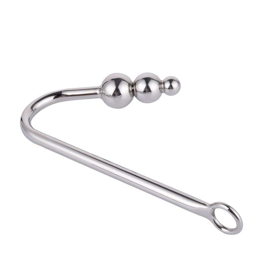 Stainless Steel Beaded Anal Hook 9.07 to 9.84 Inches Long, gallery view 10