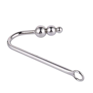 Stainless Steel Beaded Anal Hook 9.07 to 9.84 Inches Long