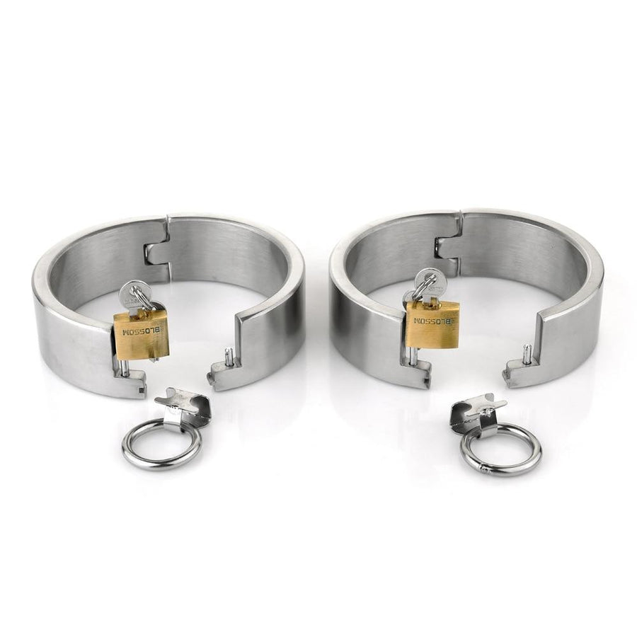 Stainless Steel Lockable Bondage Handcuffs BDSM, gallery view 2