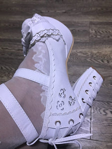 Escarpins Sissy Lux en dentelle avec nœud