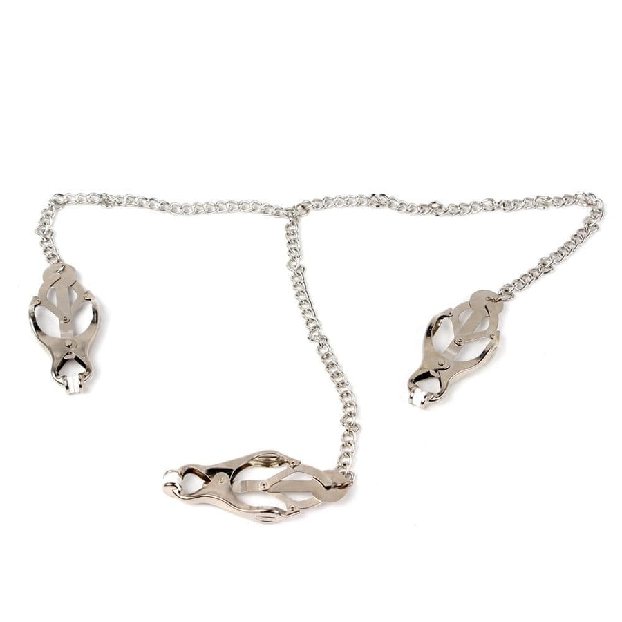 BDSM Torture Trio Nipple Clit Chain product view