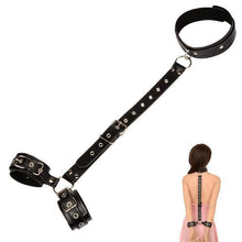 Load image into Gallery viewer, Sissy Slave Hands Neck Collar Restraint BDSM
