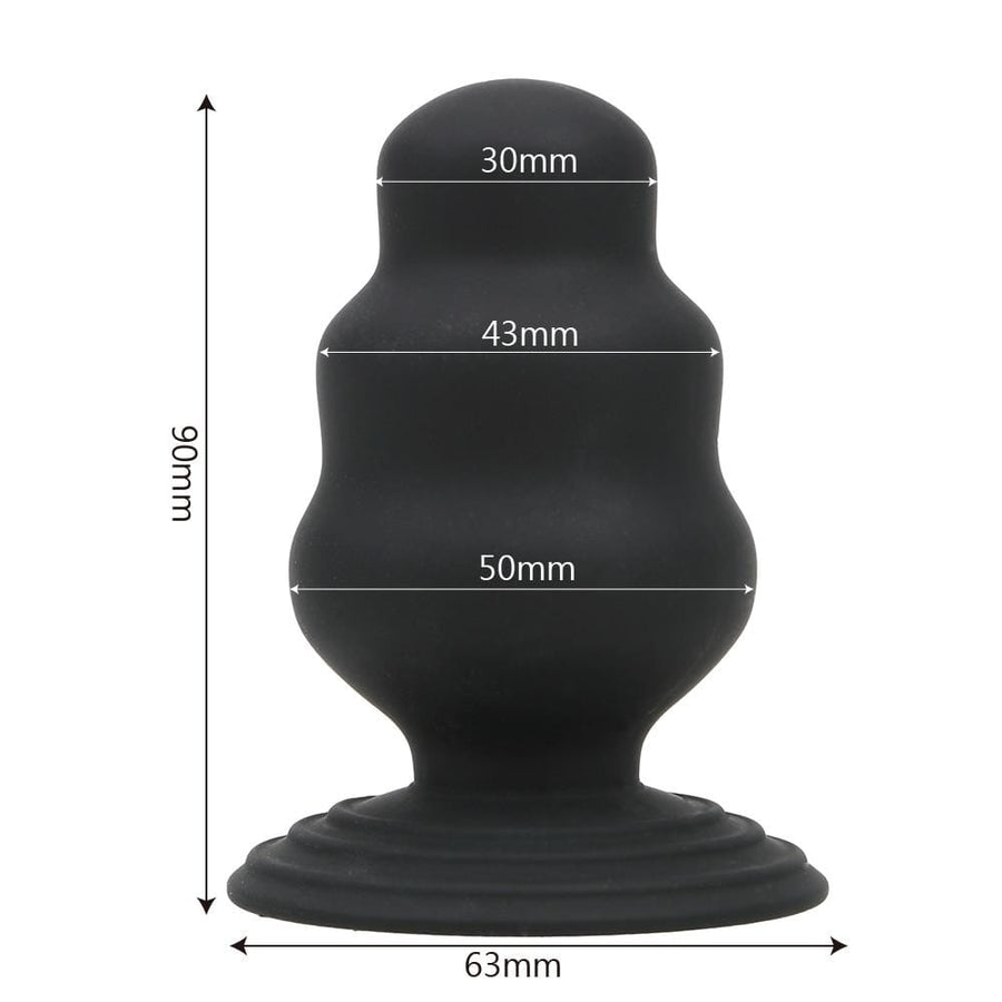 Triple Ripple 2 Inch Wide Butt Plug, gallery view 9