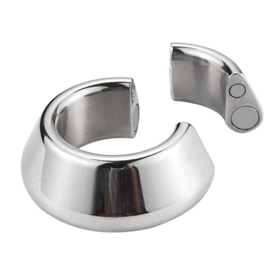 Magnetic Bondage Trainer Silver Cock Ring BDSM product view