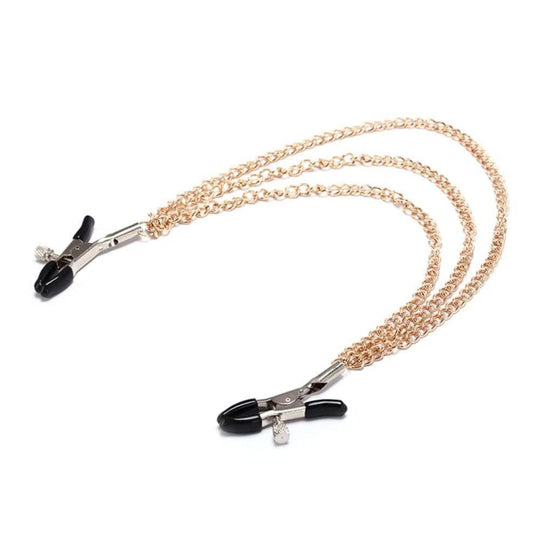 BDSM Voguish Nipple Clamp Necklace product view