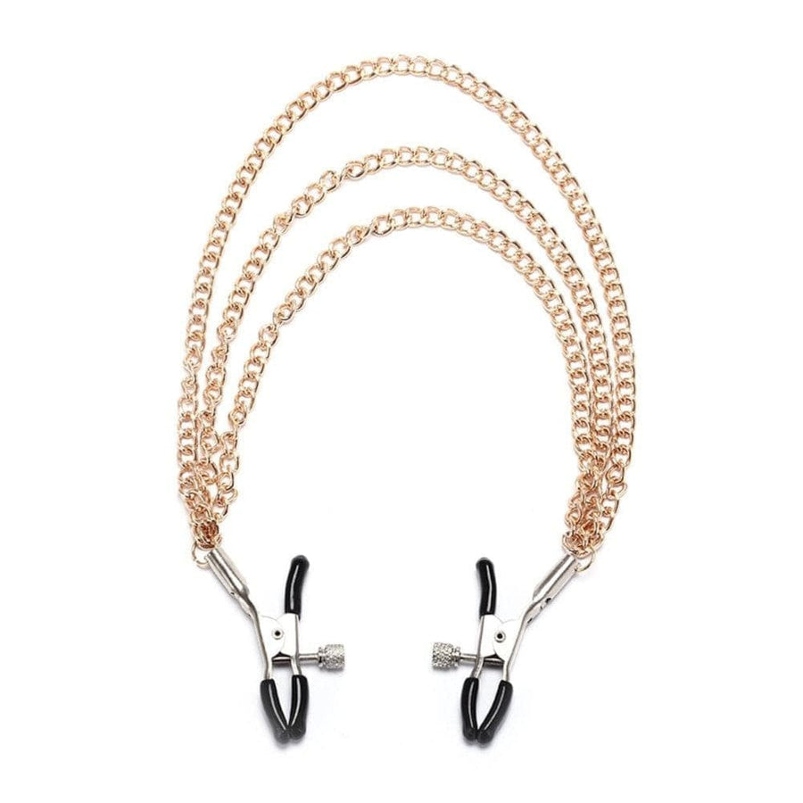 BDSM Voguish Nipple Clamp Necklace, gallery view 8