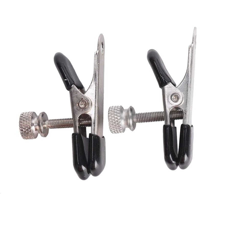 BDSM Adjustable Metal Black Nipple Clamps product view