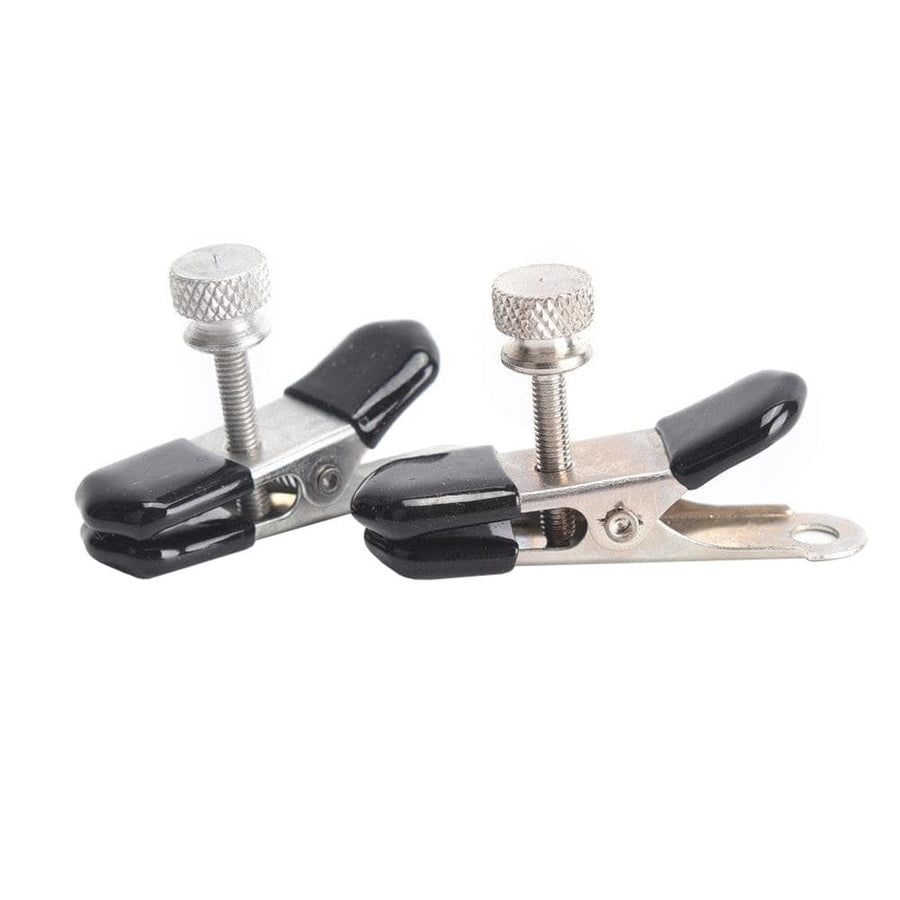 BDSM Adjustable Metal Black Nipple Clamps, gallery view 6
