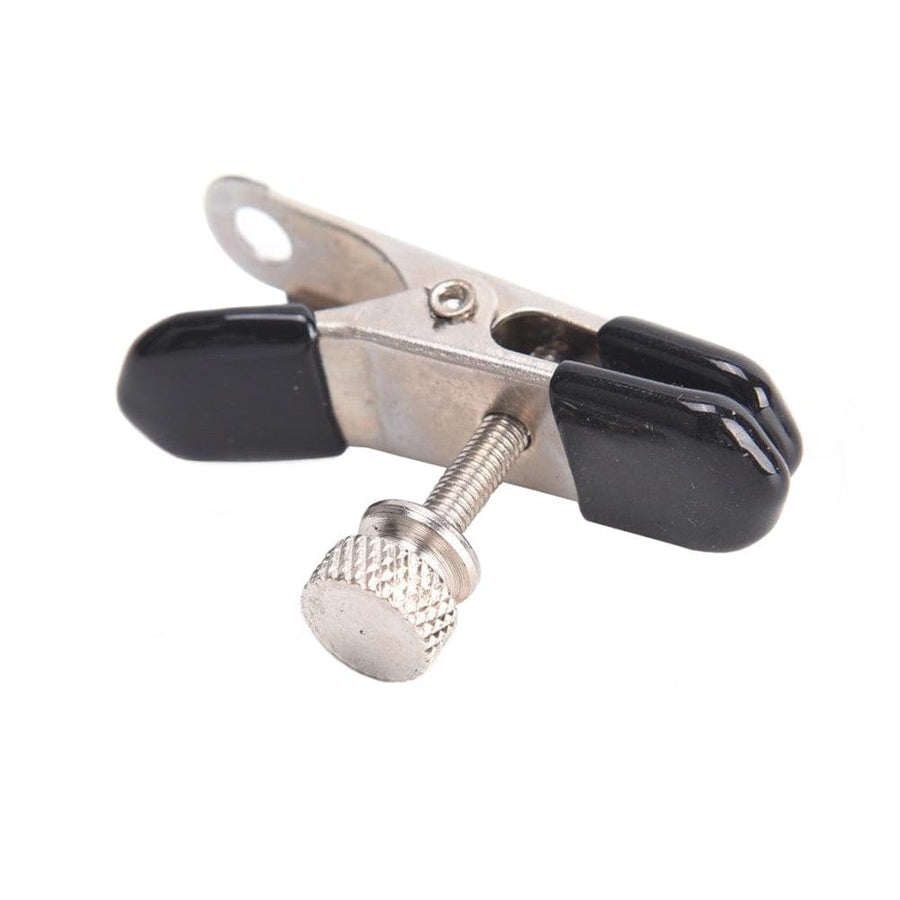 BDSM Adjustable Metal Black Nipple Clamps, gallery view 3