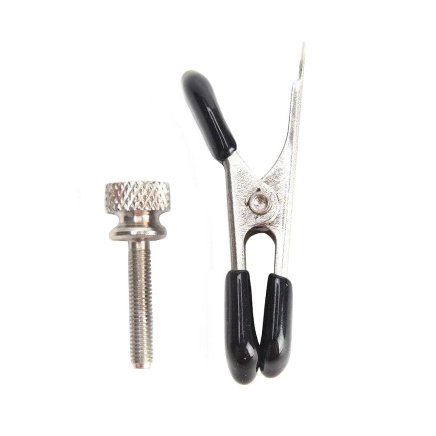 BDSM Adjustable Metal Black Nipple Clamps, gallery view 5