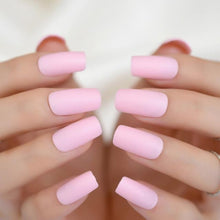 Load image into Gallery viewer, Light Pink Matte Faux Nails BDSM
