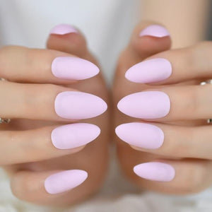 Light Pink Matte Faux Nails BDSM