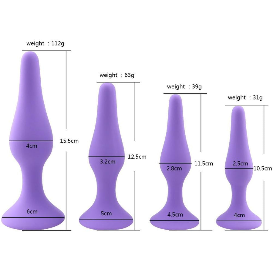 Hypoallergenic Silicone 4-Piece Anal Training Kit BDSM, gallery view 7