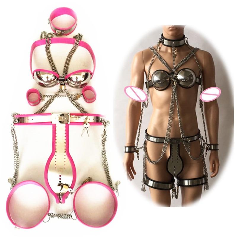 5 in 1 Stainless Steel Sissy Chastity product view