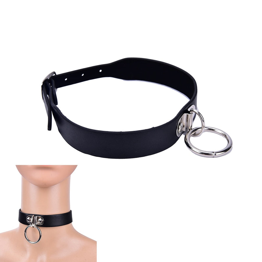 Leather Bondage Collar BDSM product view