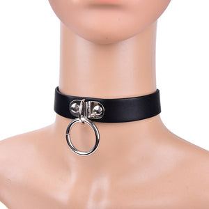 Bondagehalsband aus Leder für BDSM