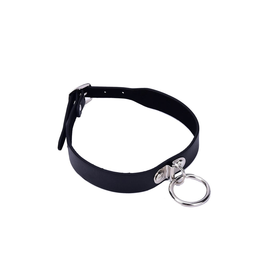 Leather Bondage Collar BDSM, gallery view 4