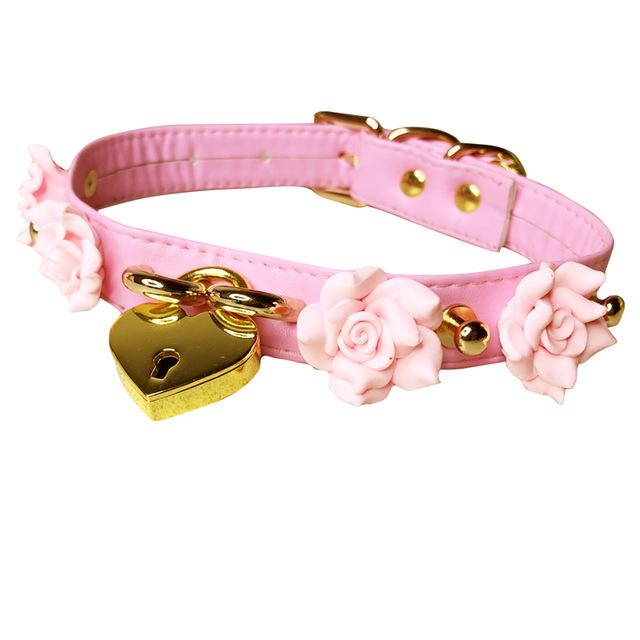 DDLG Rose Flower Choker BDSM, gallery view 3