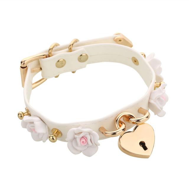 DDLG Rose Flower Choker BDSM, gallery view 2
