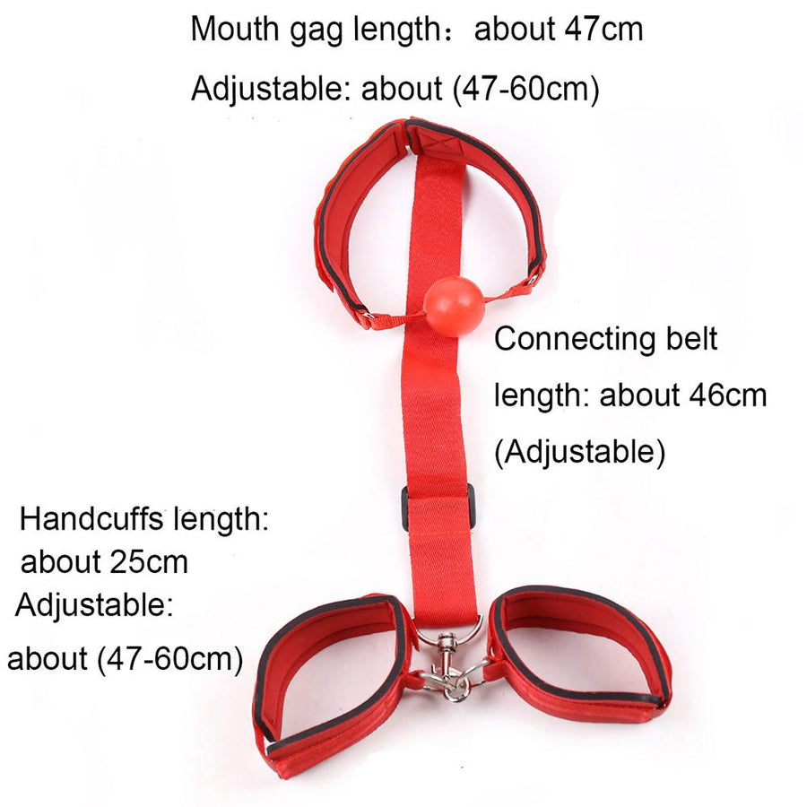 Handcuffs and Mouth Gag Sissy Restraint BDSM, gallery view 4