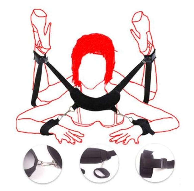 Sissy Slave Handcuffs, Thigh & Wrist Restraint BDSM product view