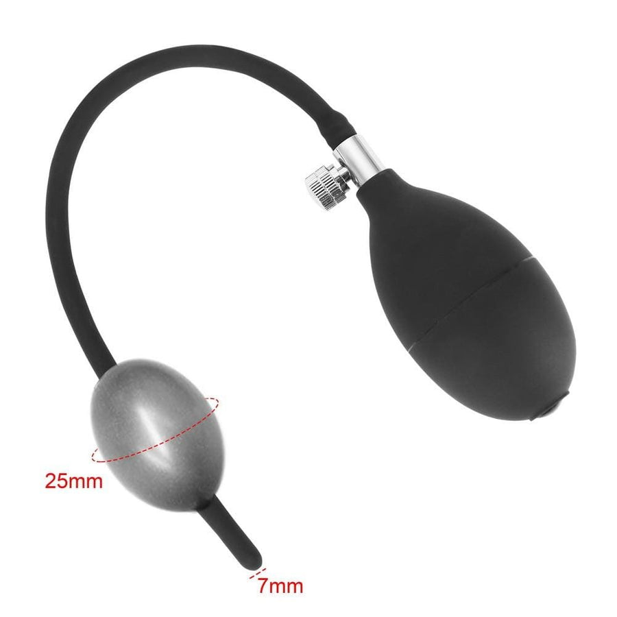 Black Inflatable Silicone Penis Plug BDSM, gallery view 10