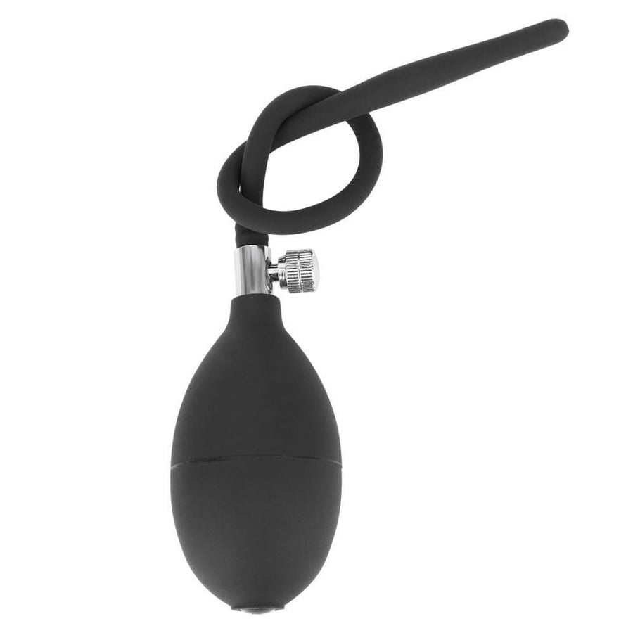 Black Inflatable Silicone Penis Plug BDSM, gallery view 2